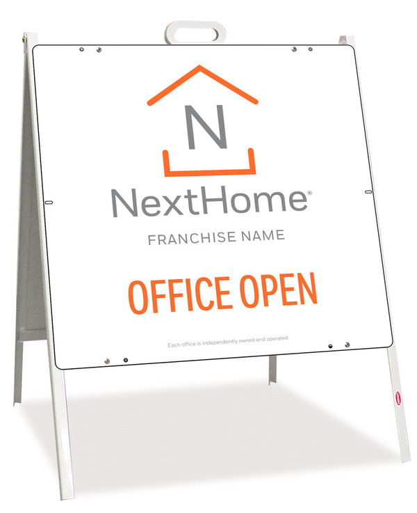 Office Open A-Frame and Sign Panel Unit, 24h x 24w, PVC